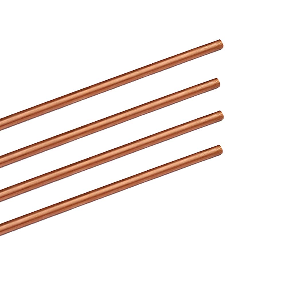 Tubi in rame puro (confezione da 4) - 3 mm e 2 mm di diametro esterno, 0,5 mm e 1 mm di spessore della parete, lunghezza 500 mm for impianti idraulici, HVAC, progetti fai da te(Thickness 0.5mm Diamete