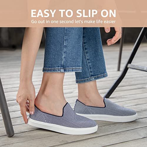 Image of STQ Slip on Shoes for Women Breathable Fashion Sneakers Comfortable Knit Casual Shoes