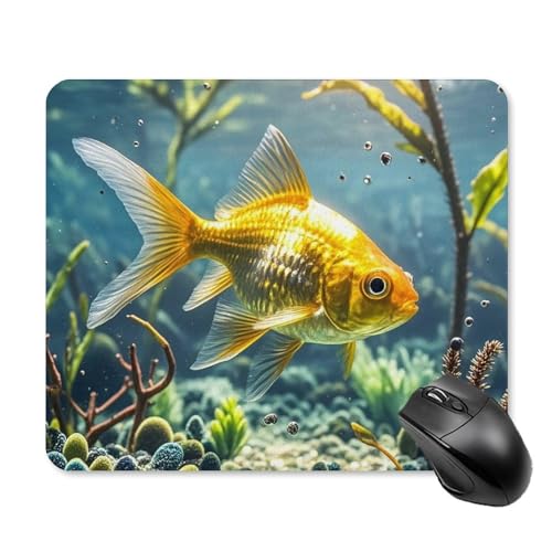 Tapis de souris carré Carassius Auratus 25x30 cm imperméable et antidérapant