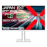 JAPANNEXT 27インチ IPSパネル DFR(4K:180Hz/フルHD:360Hz)対応 4K(3840x2160)解像度 ゲーミングモニター(ホワイト) JN-IPS27G1836UF-HSPC6 HDMI2.1 DP(DSC) USB-C(最大65W給電) 0.5ms(MPRT) HDR400相当 PS5 4K:120Hz接続 VRR PBP/PIP KVM 高さ調整 【2年保証】