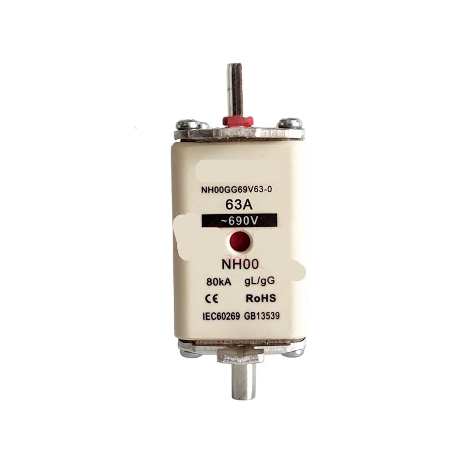 Fusible NH00GG69V 690V cartouche gG taille 00 de 32A 40A 50A à 63A