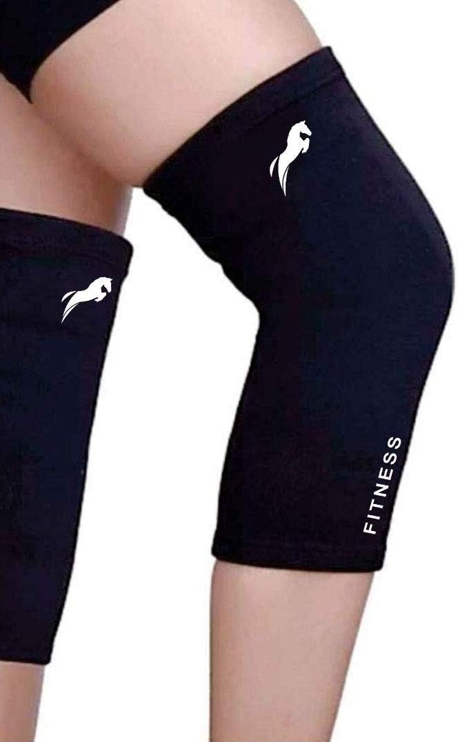 Just rider Knee Cap for Knee Pain, Gym, Protection, Sports,Cycling, Exercise, Workout, Injury, Jogging, Running, Ligament, Legs for Men and Women (COLOR BLACK, SIZE XXL)