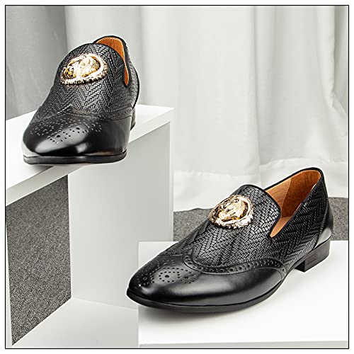 Image of JITAI Men's Fashion Loafers Wedding Shoes Loafers for Men Party Shoes