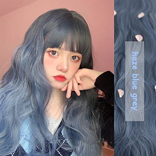 Perruque ondulée bleu brume pour vos soirées cosplay et fêtes - 6