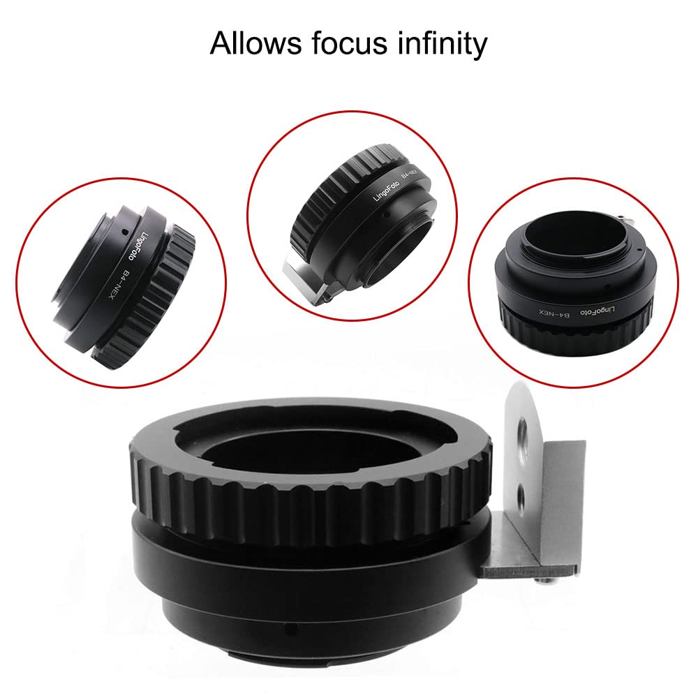 B4-NEX Objektivadapterring für B4 2/7.6 cm Mount Objektiv für NEX E-Mount Kamera Metall Dual Purpose Adapter Ring Manueller Fokus