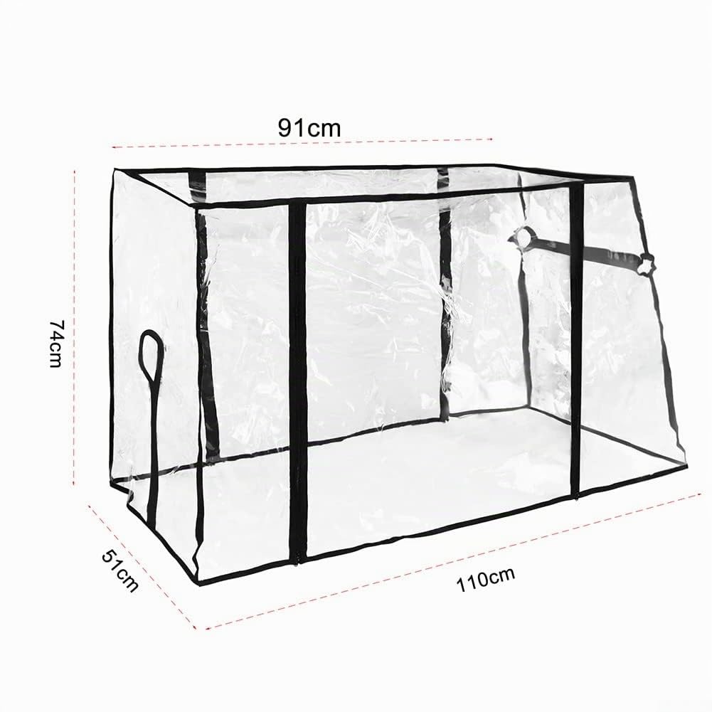 RANRAO Housse de Pluie Transparente, Housse de Pluie Pliable Universelle pour Chariot, Housse Résistante à l'eau Auvent résistant aux UV pour Chariot de Camping, Poussette, Chariot de Jardin