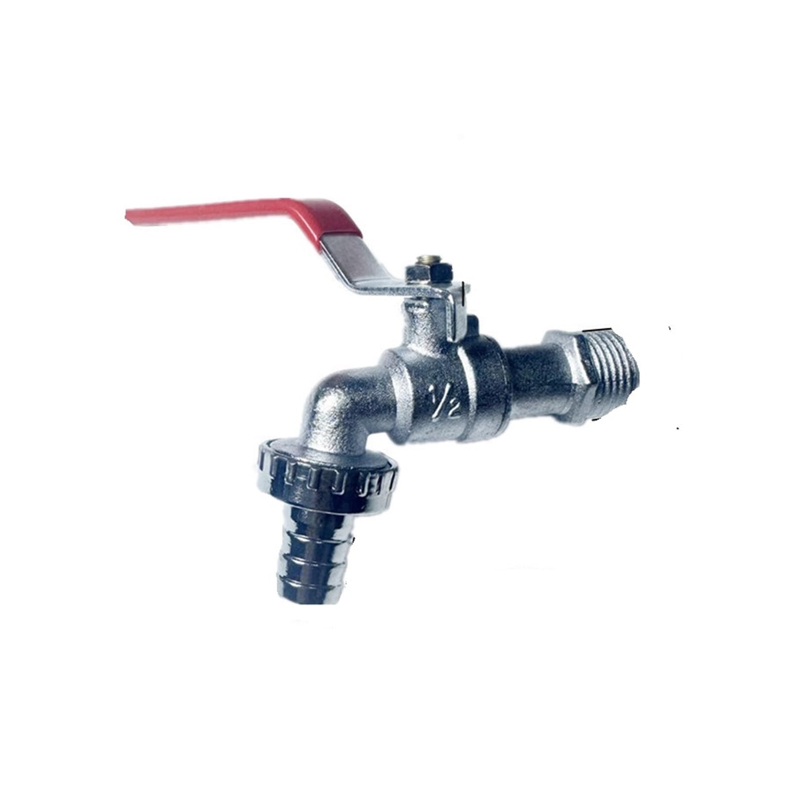 Outside Tap Zinc Garden Faucet Long Handle Ball Valve Type Outdoor Garden Irrigation Garden Faucet 1/2" for Indoor and Outdoor Garden(Alloy Nozzle)