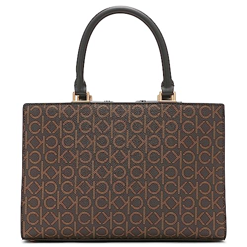 Image of Calvin Klein Womens Astrid Triple Compartment Organizational Satchel