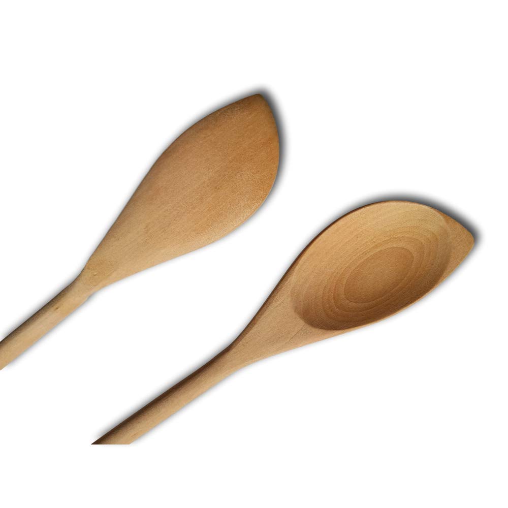 HEINKE - Cucchiaio in Legno a Manico Lungo, Cucchiaio da mescolare Gli Angoli, Semplice per la Cucina, Cucchiaio per Insalata, Cucchiaio da agitare