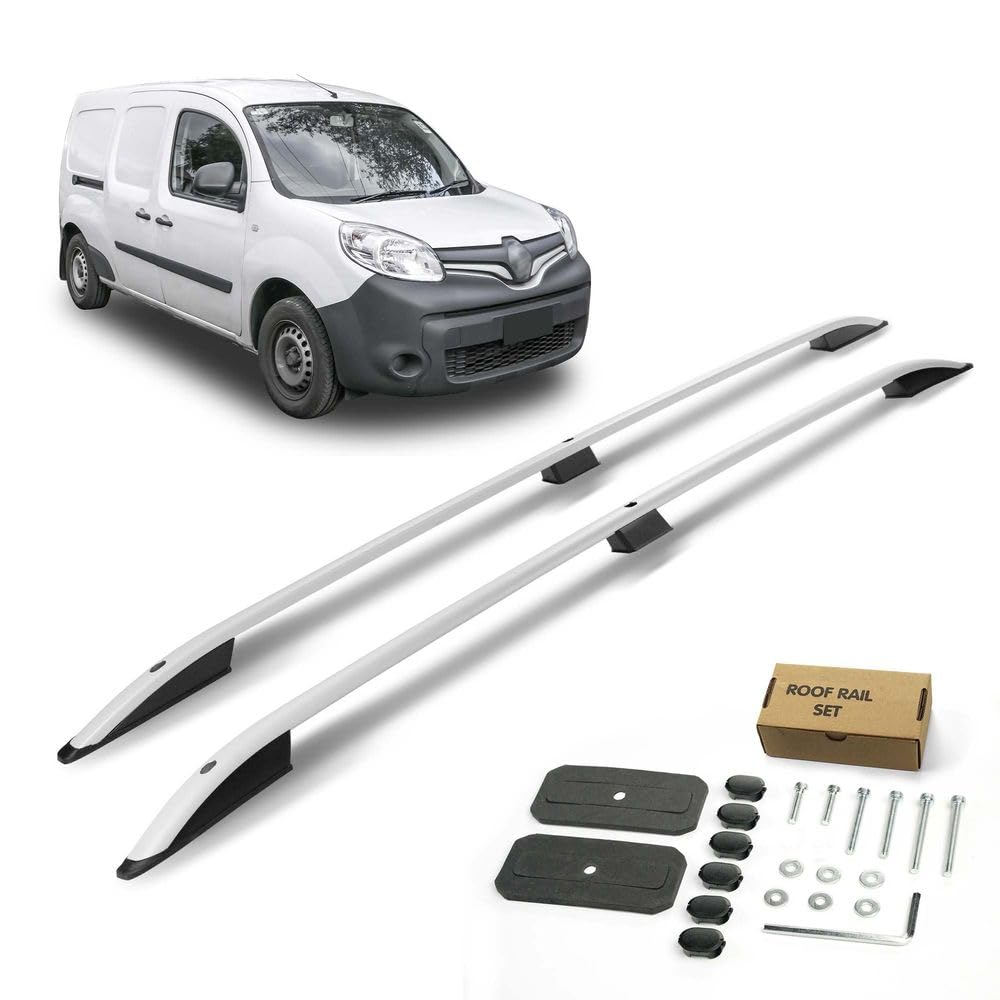 CHROMEMASTER | Dachreling Dachträger Kompatibel mit Renault Kangoo L2 Maxi LANG 2008-2022; Zur Befestigung der Dachgepäckträger, Dachkörben, Dachboxen oder Dachfahrradträger | Konstruktion aus Alu