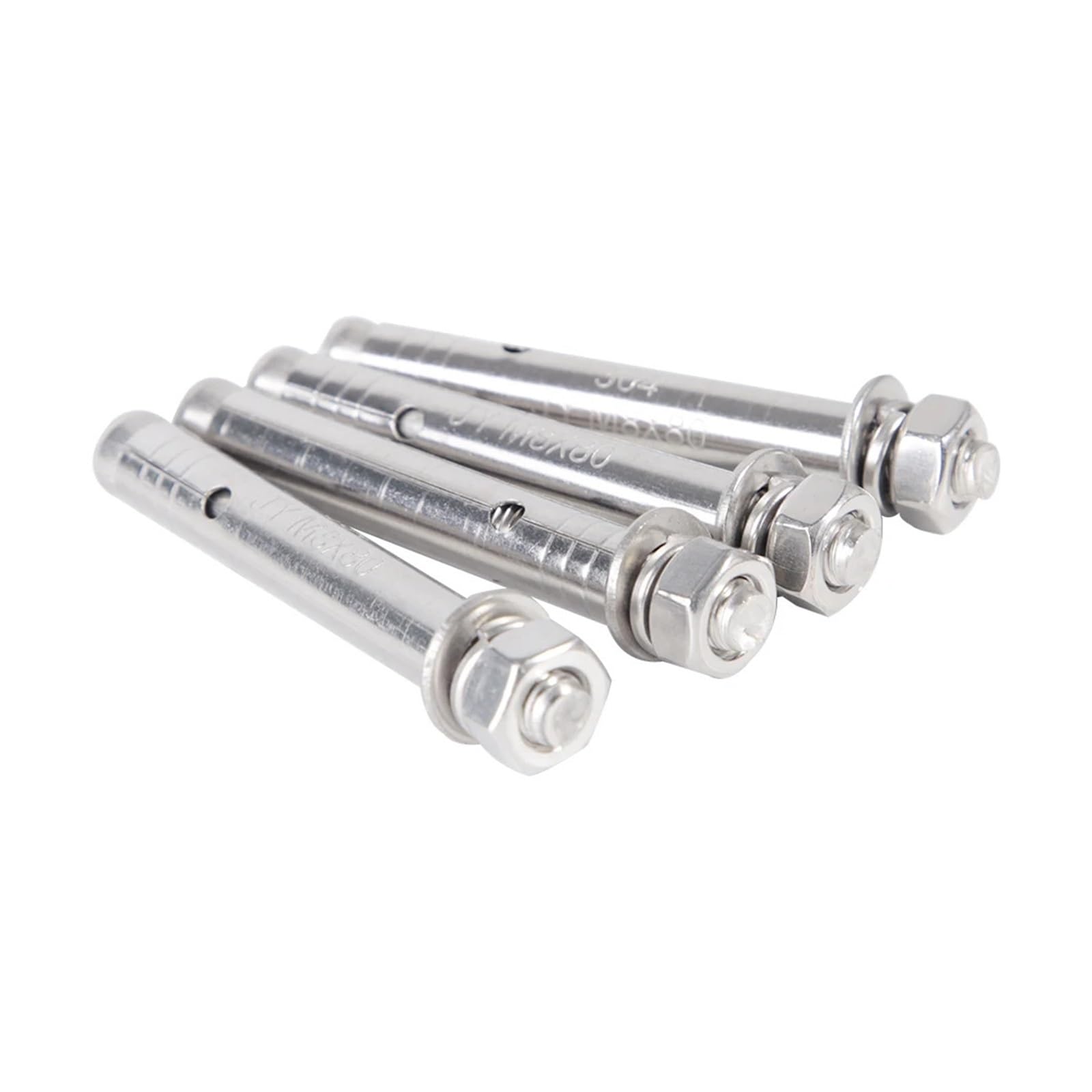 tornillos de anclaje, 5 tornillos de expansión for paneles yeso acero inoxidable M8 304 for tuberías, paredes, hormigón, anclajes y pernos(80mm)