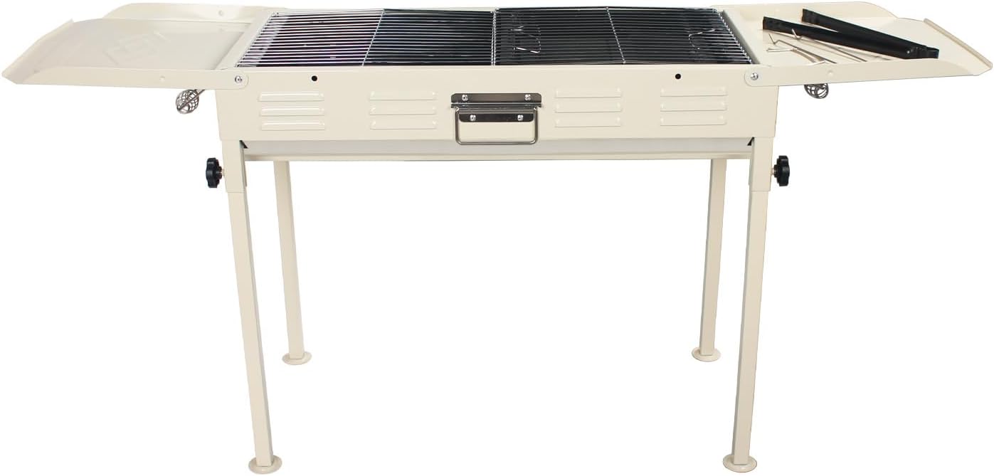 Portable Stainless Steel Grill, Home Charcoal Grill and Outdoor Folding Grill, perfect for traveling, outdoor cooking and grilling, camping, picnics.