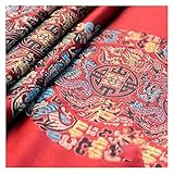 Matériaux : Satin soyeux en polyester. Le tissu satiné brocart jacquard léger drape magnifiquement.