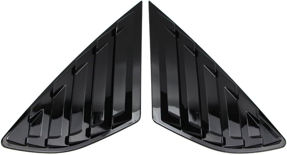 Dreamseek Rear Side Window Louvers for Ford Fusion Mondeo 2013-2021 ABS Scoop Shade Cover Quarter Panel Air Vent Blinds (Glossy Black)
