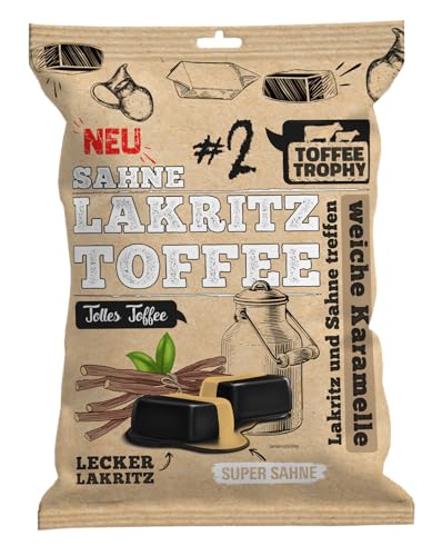Toffee Trophy Sahne Lakritz einzeln verpackte weiche Toffees 200g