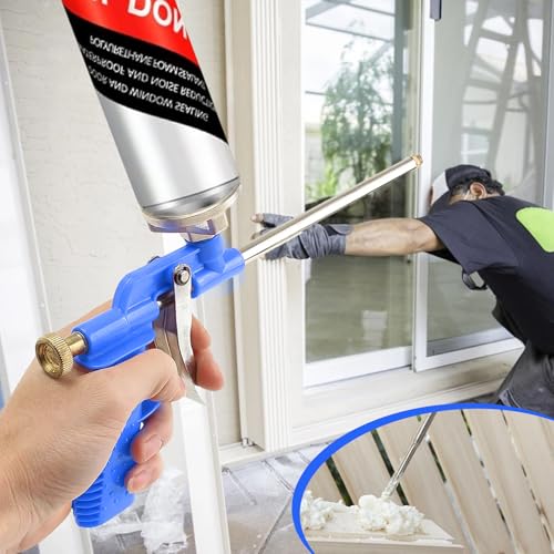 3 Stück Schaumpistole, Bauschaumpistole, Schaumpistole Bauschaum Pistole PU Schaum Pistole für Pistolenschaum Montageschaum Bauschaum, Bauschaumpistole für den Heim und Bürogebrauch für Profi (Blau)