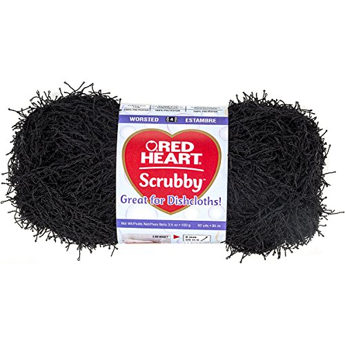 Image of Red Heart Scrubby Yarn - Black