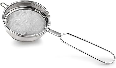 by Kai Tea Strainer/Coffee Stainless Steel Fine Mesh Sieve for Juicing, Tea, and Cooking Food Grade Double Layer 8 inch Lenght & Ring (2.8 inch)