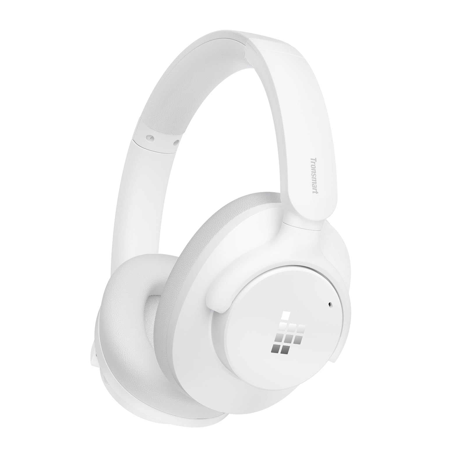 Tronsmart Q20S Cuffie Cancellazione Rumore Attiva Ibrida, Cuffie Wireless Over Ear, 60 Ore ANC, Hi-Res audio, Bassi Potenti, Personalizza con App, Modalità Trasparenza - Bianco