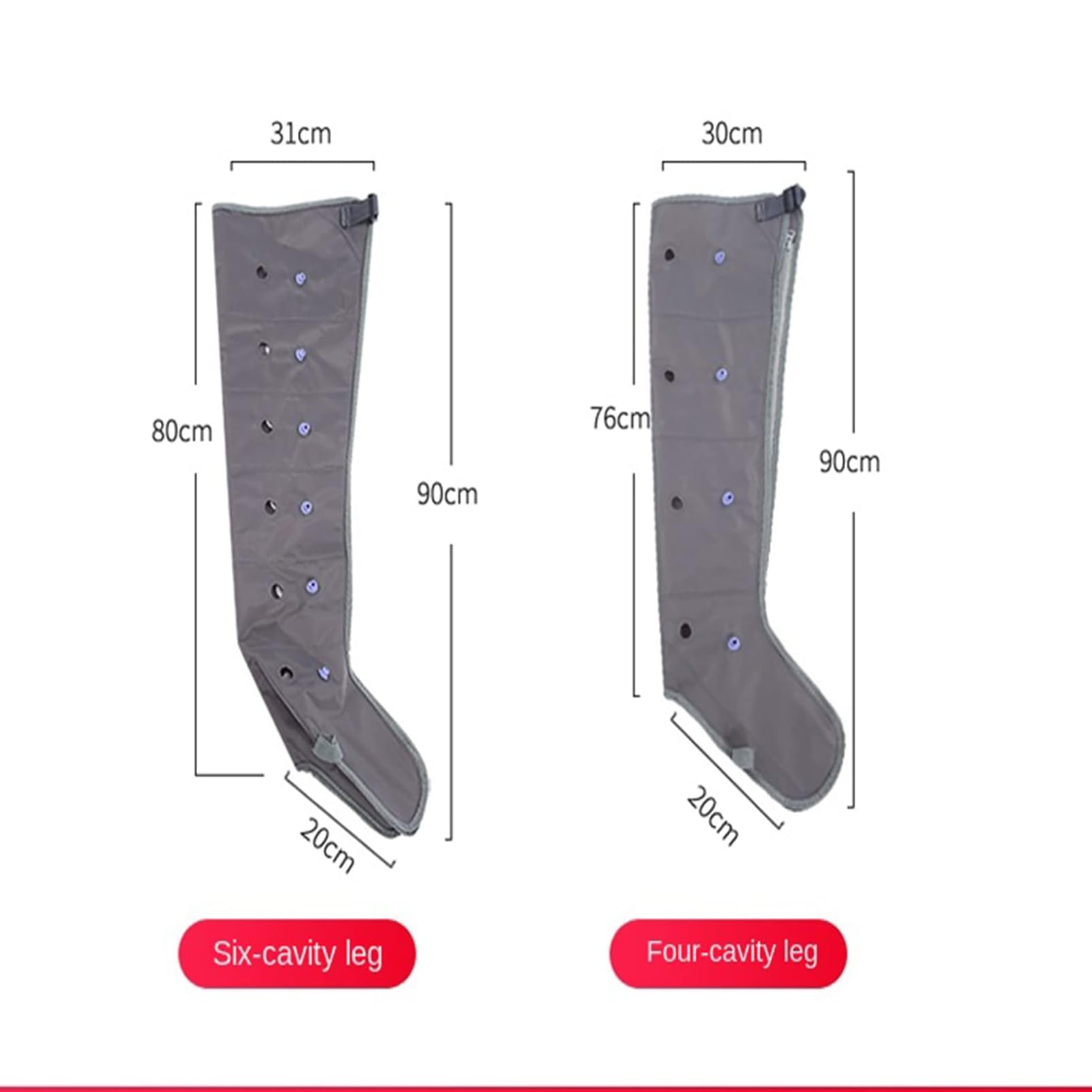 Botas de recuperación con masajeador de compresión de aire para piernas, cintura y brazos, relajación muscular, presoterapia de cuerpo completo, rehabilitación y fisioterapia (6 cavidades estánda