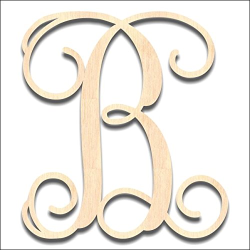 Back40Life - Precision Cut Vine Wood Monogram Letter - 13-inch Unfinished LC-01 Parent (B) by Back40Life - Used condition - US$11.83