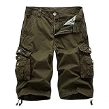 AYG Cargo Shorts Herren Bermudas Baumwolle Shorts Freizeit Sport 30-40