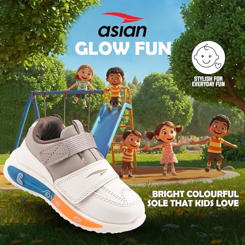 Image of ASIAN Blinky-02 Kids Light Shoes with Fun Blinky LED Lights | Soft Cushion Comfort, Lightweight & Easy Strap Closure, Durable Grip Sole Shoes for Boys and Girls