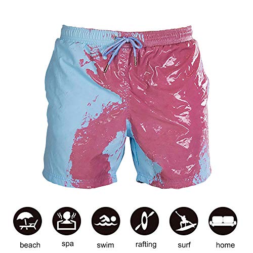Hylotele Divertido Cambio de Color bañador Trajes de baño Verano Sensible a la Temperatura Playa Nadar Pantalones Cortos para niños niños Divertidos bañadores Que cambian de Color