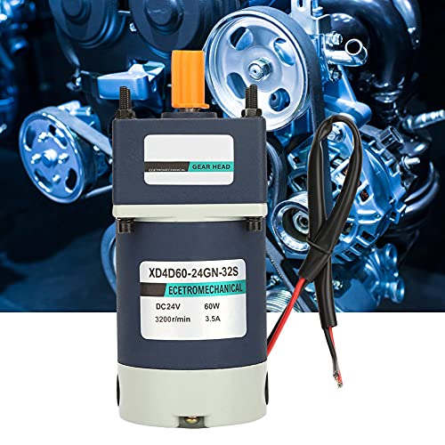 Moteur à engrenages CC 24V à couple élevé et vitesse réglable 60W