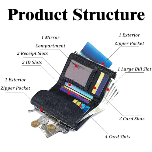 Joyfullygo Wallet,Unisex Pebble Leather Wallet,Short Soft Coin Card Holder,With Card Holder,Can Hold Coins, Id Cards (Orange)3