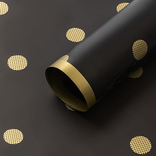 XIZHI 20 piezas de papel de regalo de flores frescas con borde dorado, papel de embalaje de regalo, manualidades, embalaje de ramo de flores, papel disponible en Yaxa Venezuela