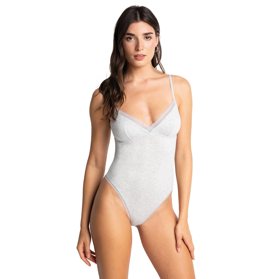 Passionata Charlotte - Body - Trójkątny kształt, wygodne i miękkie, bawełna z modalu, koronka - kobieca i elegancka