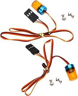 RC Car Police Flash Light,WONFAST 360Â° Rotation 5 Modes Ultra Bright LED Strobe Lights Compatible with 1/8 1/10 RC Mode Truck Car Accessory(2Pack Yellow)