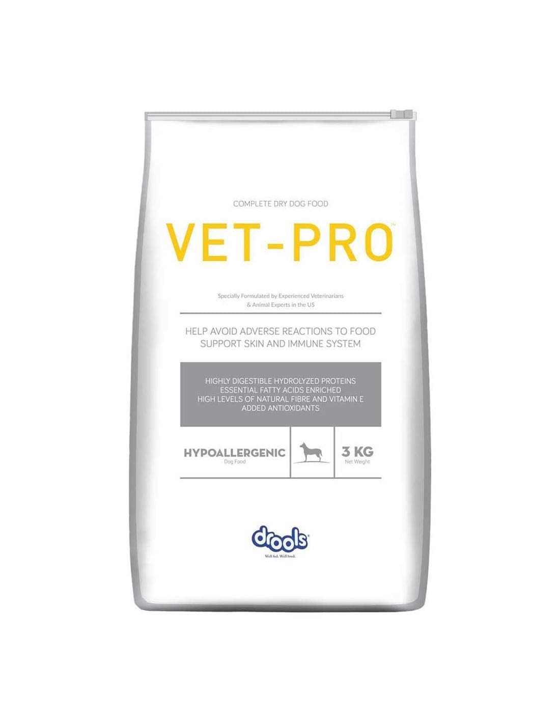 Vet-pro Hypoallergenic Dry Adult Dog Food 3kg for Dogs with Adverse Reactions to Food, Chicken Flavor (B0CKC156K6) Amazon Price History, Amazon Price Tracker