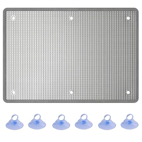 Fenster Isolierung Folie Doppelseitige Aluminiumfolie Anti-UV Isolierfolie Verdunkelungs Folie Mit Saugnapf Sichtschutzfolie Für Fenster Innen Oder Außen(50x70cm)