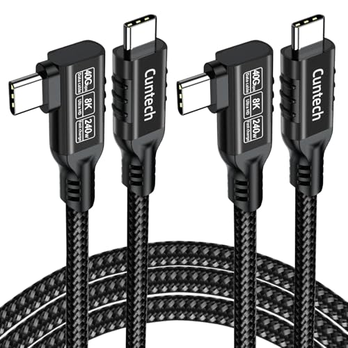 Cuntech 240W Right-Angle USB4 Cable (3.3FT, 2-Pack) on Amazon
