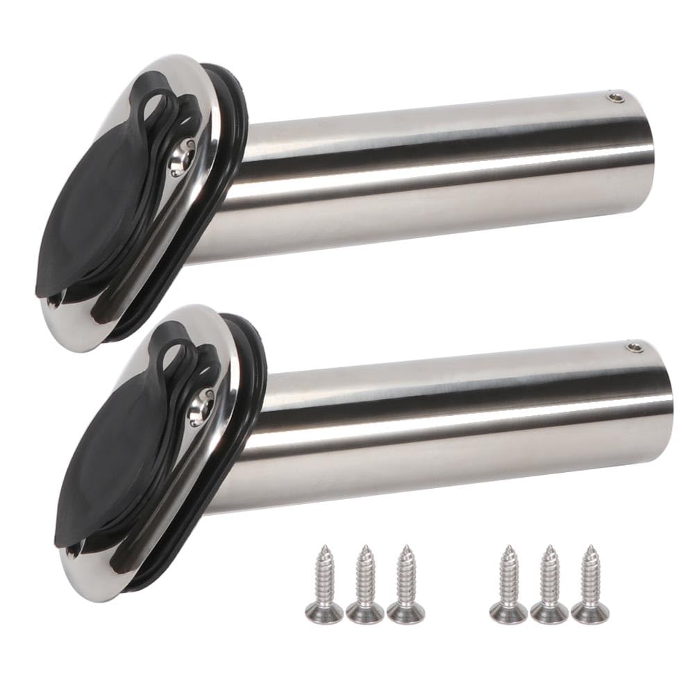 flush mount porta canna da pesca, in acciaio INOX, 30 gradi