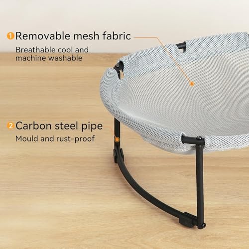 CatAve Cama elevada para gatos comuns, cama de cachorro para cães pequenos, rede para gatos de fácil
