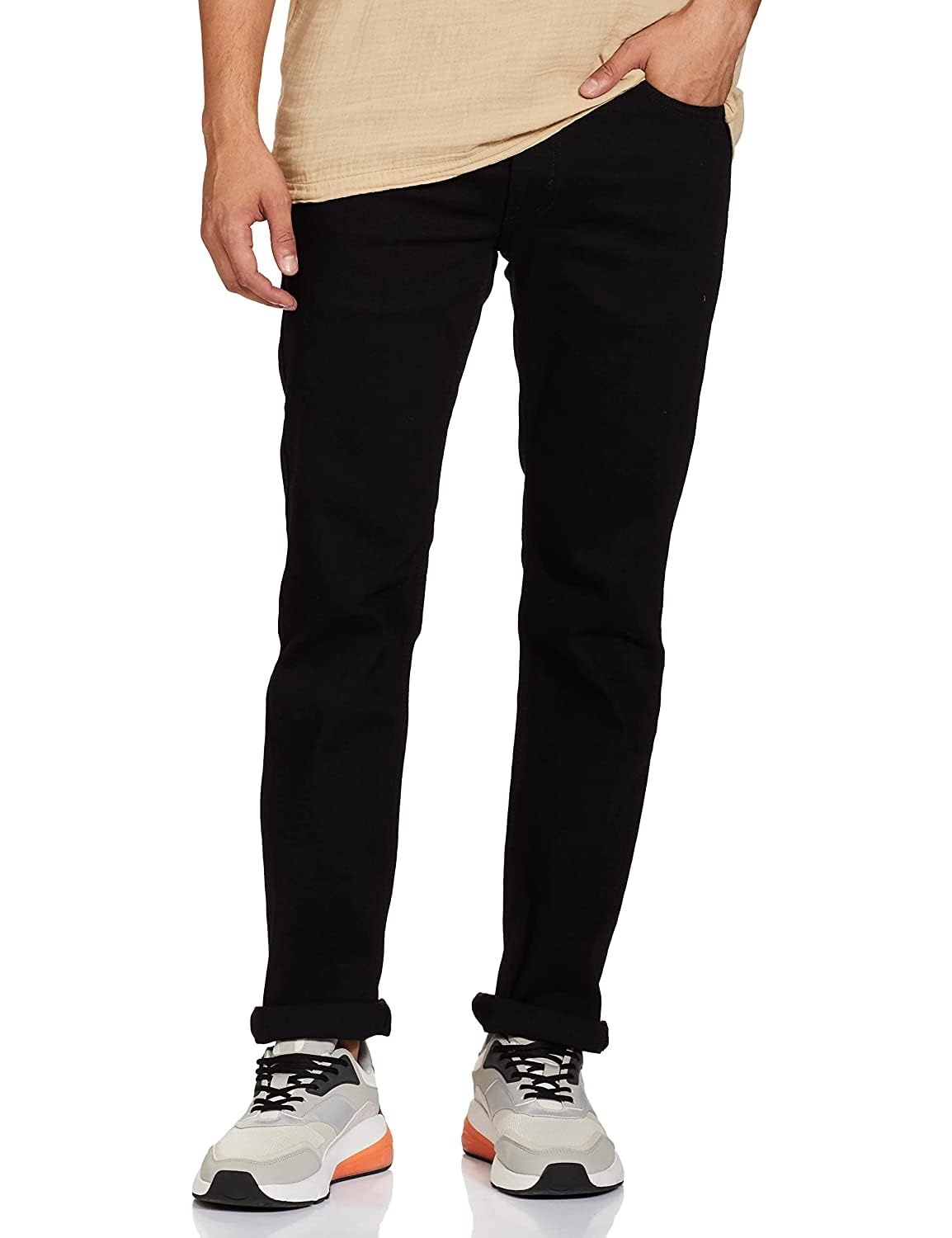 Linaria Regular Fit Basic Denim Jeans for Men-picture-33