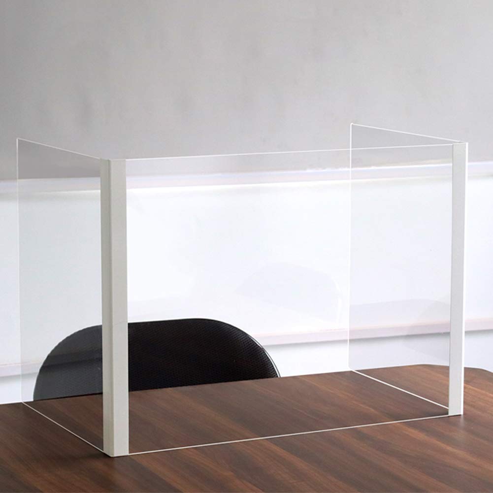 Pantalla protectora de plexiglás acrílico para mesas de comedor, salones de uñas y peluquerías, divisor antiestornudos, protector de seguridad transparente para salones de belleza y estaciones de