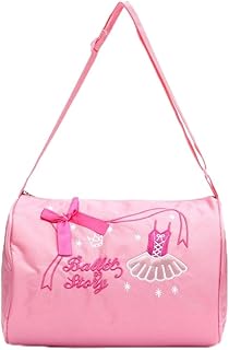 Bolso de hombro Kungfu Mall de lona con diseño de ballet, color rosa, para niñas y bebés