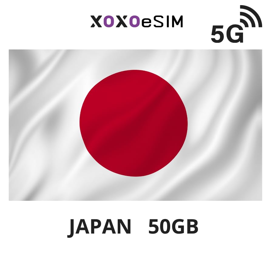 Karta eSIM Japonia Internet mobilny w Japonii 10GB 30 dni BEZ REJESTRACJI (50GB)