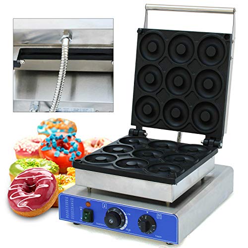 Ethedeal Electric Donut Maker - 110V 1800W Commerial Doughnut Maker Large 9cm Donut Baker Machine