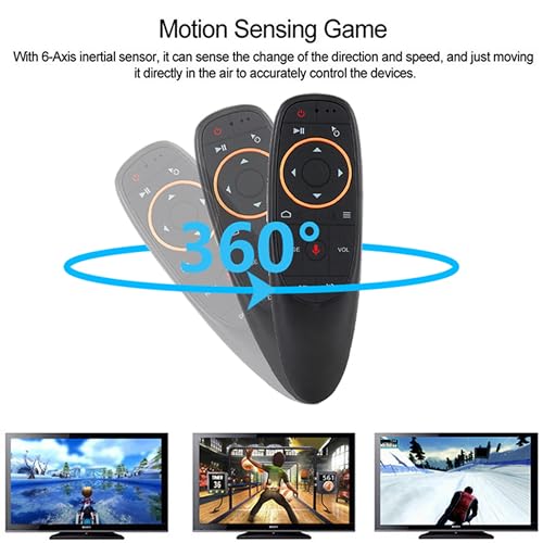 Image of ESPBOP Universal 2.4G Wireless TV Remote Control with Voice Remote, Air Mouse, Motion Sensing Game for Android TV Box, Smart TV, PC, Projector, G10S, Black