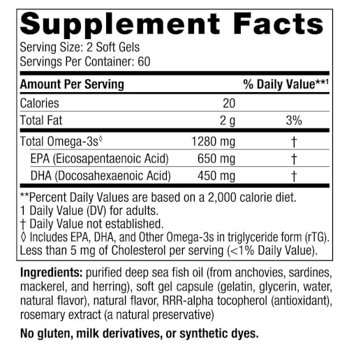 Image of Nordic Naturals Ultimate Omega, 1280mg Omega-3 Fish Oil, Lemon - 120 Count
