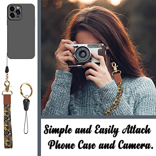 Qkari Wristlet Keychain Holder.wrist Lanyard For Keys.wristlet Strap Key Chain For Women And Man.(Blue Flower) #TOP2