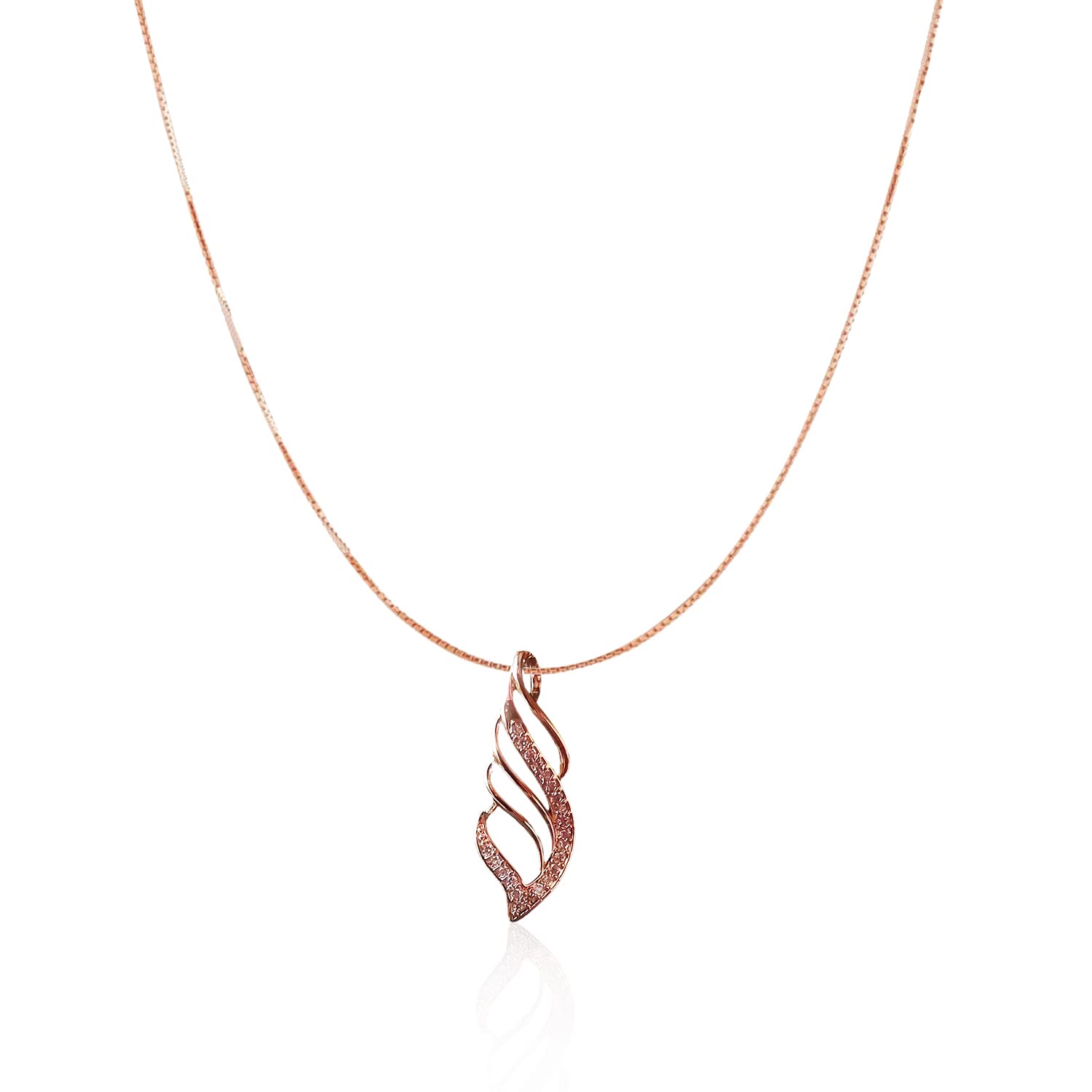 Swirl Drop Pendant for Women and Girls with Adjustable Chain | Stainless Steel Jewellery | Anti-Tarnish Jewellery | Gift for Her | Pendant for Women and Girls-image-8