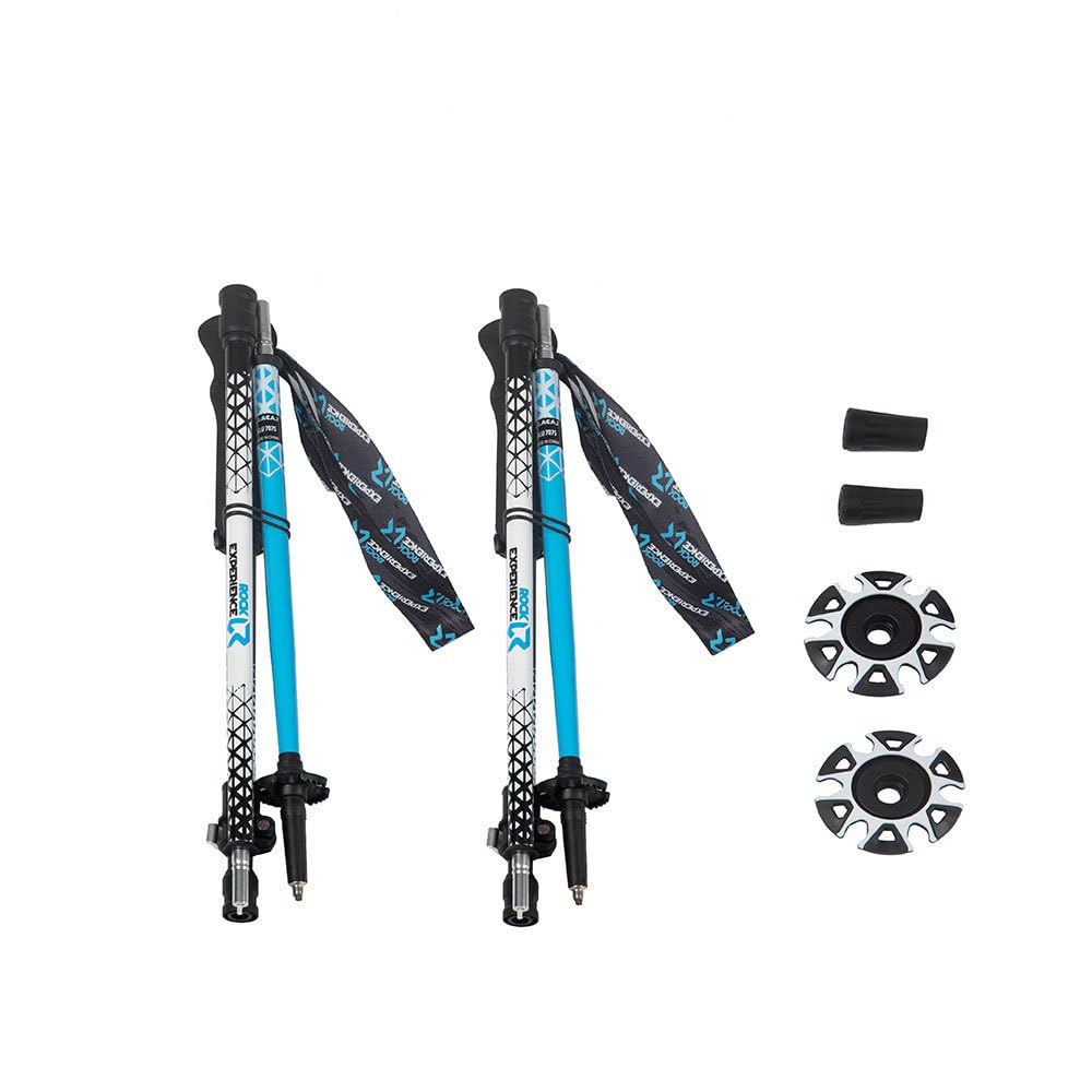 Rock Experience REUH01211 Dynamic Z Evo Alu Pole Bastoncini da Trekking 0208CAVIAR+1371AQUARIUS+0003BRIGHT White U