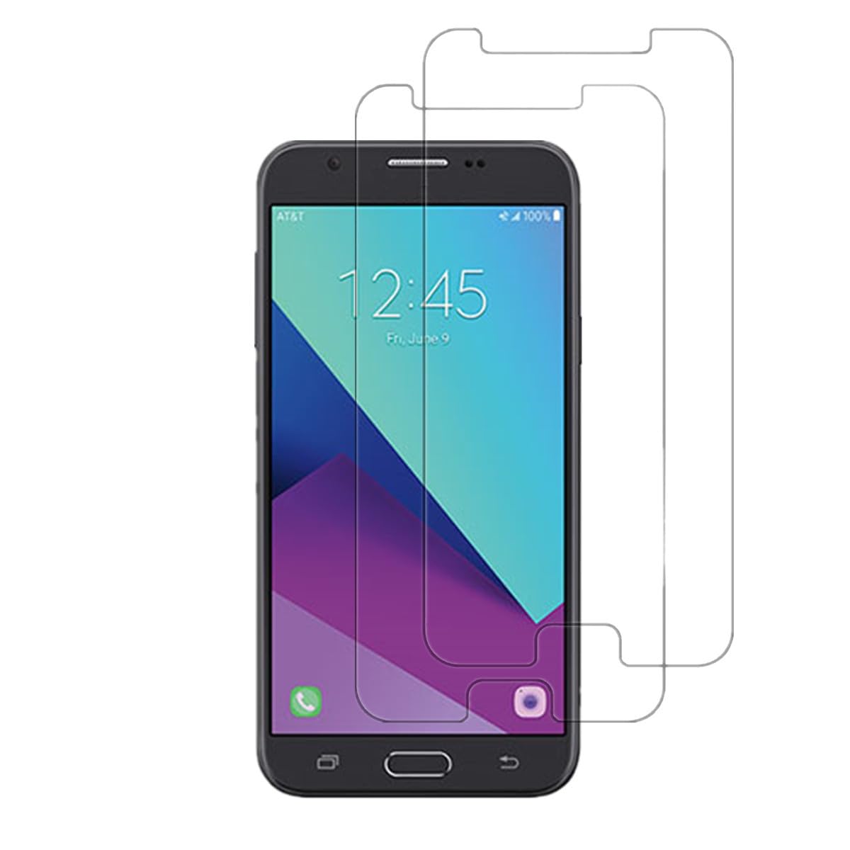 for Samsung Galaxy J7 (2017) Screen Tempered Glass, (2pcs) 9H Hardness 2.5D High Clear Screen Protector Protective Film for for Samsung Galaxy J7 2017 /J7 Prime J7 Sky Pro/-J727A J727U J727T