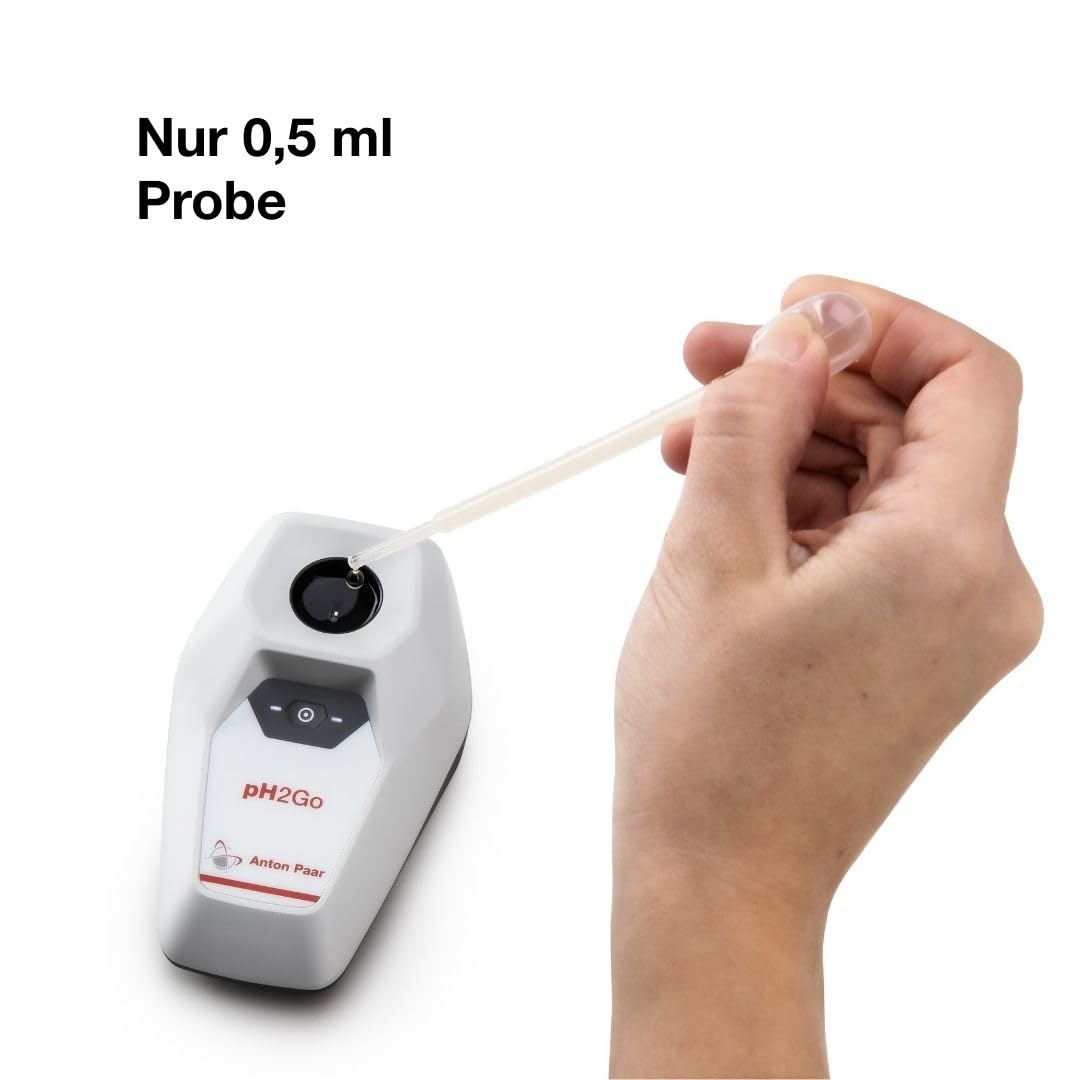 pH2Go - Digitales pH-Messgerät von Anton Paar – glasfreier ISFET-Sensor, einfache Kalibrierung (ATC), hohe Genauigkeit, iOS/Android App | Hydroponik, Aquarien, Pools, Wasserqualität, Bier, Wein